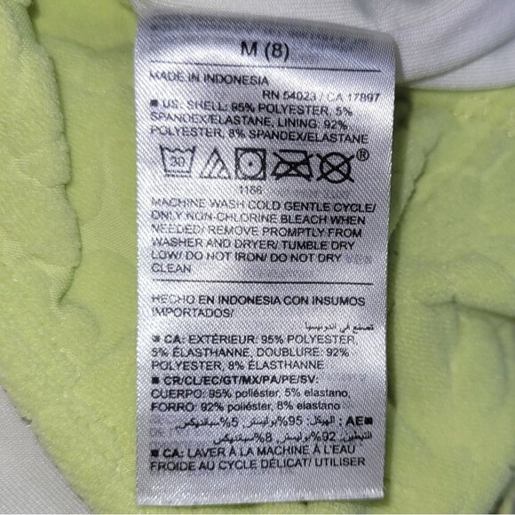 Old Navy Size Medium Yellow One Piece Floral Terry Cloth Swimsuit - Picture 3 of 4